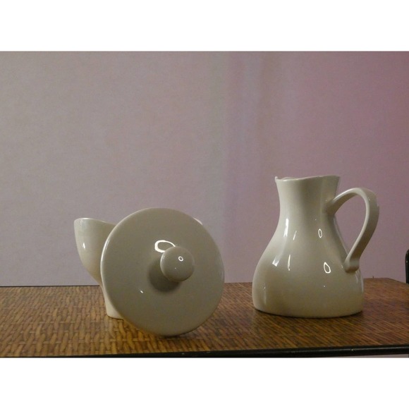 Vintage Hall Pottery Creamer and Sugar Set - Picture 2 of 5